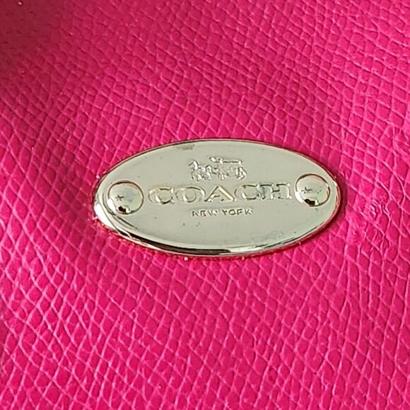 Coach New York Cross Grain Leather Baby Bennett Satchel Solid Pink Sling Strap - Picture 6 of 16